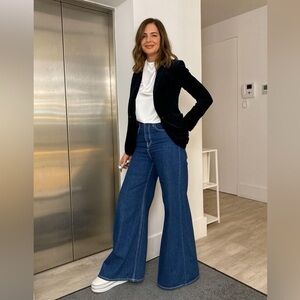 ZARA High Waisted Wide Leg Jeans